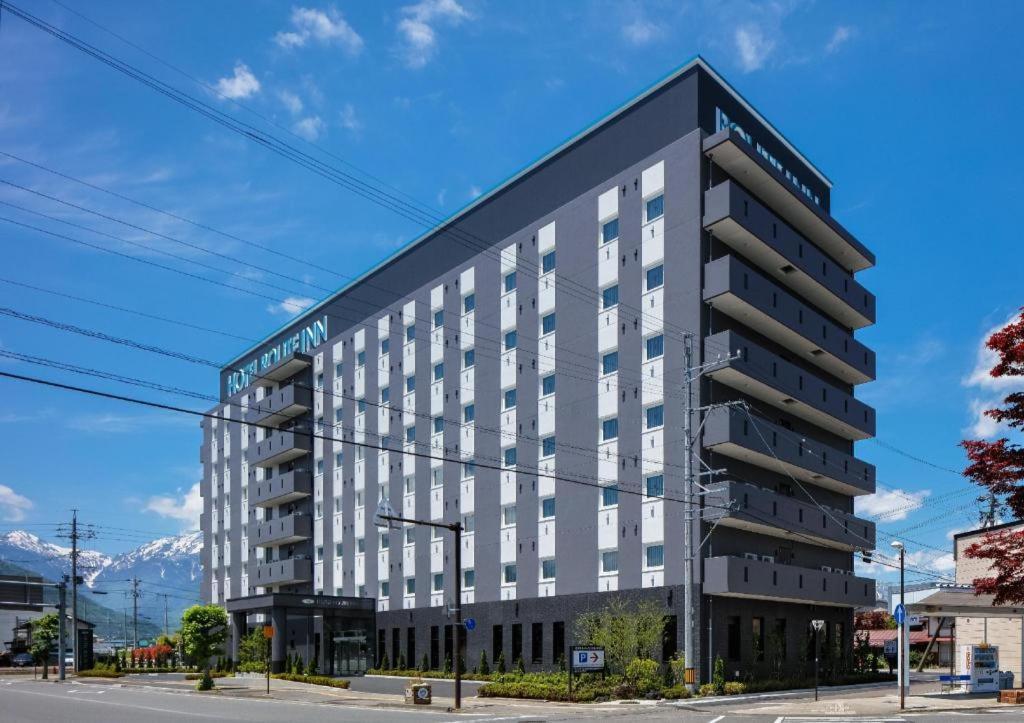 Hotel Route Inn Shinano Omachi Ekimae Exterior photo